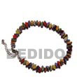 Cebu Island Multicolored Buri Seed Nuggets Cebu Anklets Philippines Natural Handmade Products