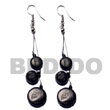 Cebu Island Dangling 10mm & 15mm Cebu Coco Earrings Philippines Natural Handmade Products