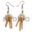 Cebu Island White Rose Splashing Coco Cebu Coco Earrings Philippines Natural Handmade Products