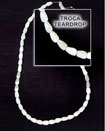 Troca Teardrop Shell Beads