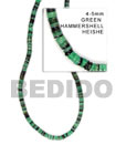 Green Hammer Shell Beads