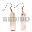 Cebu Island Dangling 30x10mm Hammer Shell Cebu Shell Earrings Philippines Natural Handmade Products