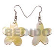 Cebu Island Dangling 30mm Mother Of Cebu Shell Earrings Philippines Natural Handmade Products