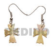 Cebu Island Dangling 19x14mm Mother Of Cebu Shell Earrings Philippines Natural Handmade Products