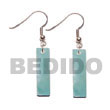 Cebu Island 40mm X 10mm Blue Cebu Shell Earrings Philippines Natural Handmade Products