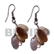 Cebu Island Dangling 5 Pcs. 15mmx12mm Cebu Shell Earrings Philippines Natural Handmade Products