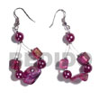 Cebu Island Dangling Floating Lavender Kabibe Cebu Shell Earrings Philippines Natural Handmade Products