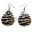 Cebu Island Dangling 40mmx34mm Teardrop Mother Cebu Shell Earrings Philippines Natural Handmade Products