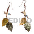 Cebu Island Dangling Mother Of Pearl Cebu Shell Earrings Philippines Natural Handmade Products