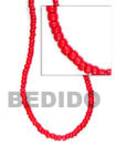 Cebu Island 4-5mm Red Coco Pokalet Coco Necklace Philippines Natural Handmade Products