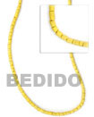 Cebu Island Yellow Coco Heishe 2-3mm Coco Necklace Philippines Natural Handmade Products