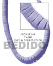 Cebu Island 7-8mm Coco Heishe Lavender Coco Necklace Philippines Natural Handmade Products
