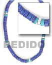 Cebu Island Coco Heishe Navy Blue Coco Necklace Philippines Natural Handmade Products