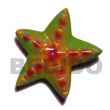 Cebu Island Starfish Handpainted Wood Refrigerator Fridge Magnets Philippines Natural Handmade Products