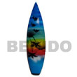 Cebu Island Surfboard Handpainted Wood Refrigerator Fridge Magnets Philippines Natural Handmade Products