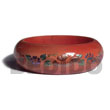 Cebu Island Light Red Mahogany Tone Hand Painted Bangles Philippines Natural Handmade Products