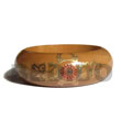 Cebu Island Natural Mahogany Tone Embossed Hand Painted Bangles Philippines Natural Handmade Products