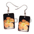 Maki-e art Coco and Shell Dangling Earrings japanese