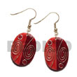 Cebu Island Dangling Handpainted And Colored Hand Painted Earrings Philippines Natural Handmade Products