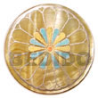 Cebu Island Round 40mm Mother Of Hand Painted Pendant Philippines Natural Handmade Products