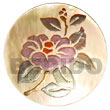 Cebu Island Round 40mm Mother Of Hand Painted Pendant Philippines Natural Handmade Products