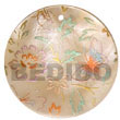 Cebu Island Round 40mm Hammer Shell Hand Painted Pendant Philippines Natural Handmade Products