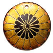 Cebu Island Round 40mm Black Tab Hand Painted Pendant Philippines Natural Handmade Products