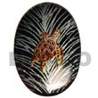 Cebu Island Oval 50mm Blacktab Handpainted Hand Painted Pendant Philippines Natural Handmade Products