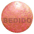 Cebu Island Round 40mm Pink Hammer Hand Painted Pendant Philippines Natural Handmade Products