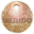 Cebu Island Round 50mm Pink Hammer Hand Painted Pendant Philippines Natural Handmade Products