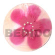 Cebu Island Round Natural 50mm Capiz Hand Painted Pendant Philippines Natural Handmade Products