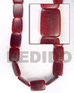 Cebu Island Red Horn Flat Square Horn Beads Philippines Natural Handmade Products