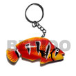 Cebu Island Fish Handpainted Wood Keychain Keychain Philippines Natural Handmade Products