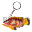 Cebu Island Fish Handpainted Wood Keychain Keychain Philippines Natural Handmade Products