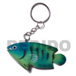 Cebu Island Fish Handpainted Wood Keychain Keychain Philippines Natural Handmade Products