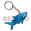 Cebu Island Shark Handpainted Wood Keychain Keychain Philippines Natural Handmade Products