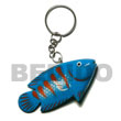 Cebu Island Fish Handpainted Wood Keychain Keychain Philippines Natural Handmade Products