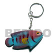 Cebu Island Fish Handpainted Wood Keychain Keychain Philippines Natural Handmade Products