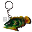 Cebu Island Fish Handpainted Wood Keychain Keychain Philippines Natural Handmade Products