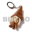 65mmx23mm Polished Wooden Hut Keychain