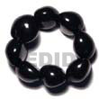 kukui seed nut necklace elastic 8 pcs. black