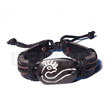 Cebu Island Cebu Island Surfer Black Leather Bracelets Philippines Natural Handmade Products