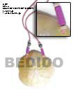 Cebu Island Pink Leather Thong 89mm Leather Necklace Pendant Philippines Natural Handmade Products