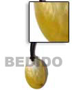Black Leather Thong Cord Necklace with Shell Bone