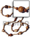 Cebu Island Long Bohemian Necklace Wood Long Bohemian Necklace Philippines Natural Handmade Products