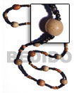 Cebu Island Long Bohemian Necklace Wood Long Bohemian Necklace Philippines Natural Handmade Products