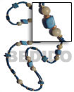 Long Bohemian Necklace Coco and Shell Beads