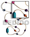 Long Bohemian Necklace Coco and Shell Beads