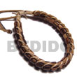 Cebu Island Palmwood Cylinder Wood Beads Macrame Bracelets Philippines Natural Handmade Products
