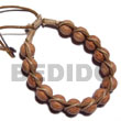 Cebu Island Palmwood Round Wood Beads Macrame Bracelets Philippines Natural Handmade Products